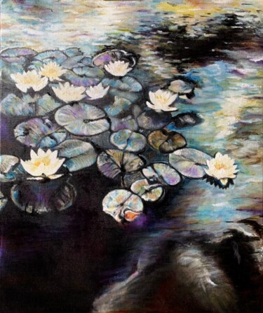 Peinture intitulée "Purple haze on Lili…" par Philippe Petit, Œuvre d'art originale, Huile