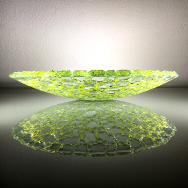 Sculpture titled "Coupe en verre incr…" by Ghislaine Chapuis, Original Artwork, Glass