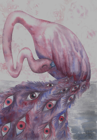 绘画 标题为“Sleeping tenderness” 由Yana Bila, 原创艺术品, 水彩