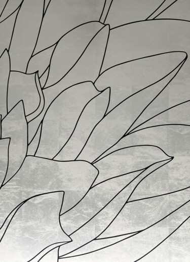 印花与版画 标题为“waissgold dahlia go…” 由Stefanie Messerschmidt (waissgold), 原创艺术品, 雕刻 安装在其他刚性面板上