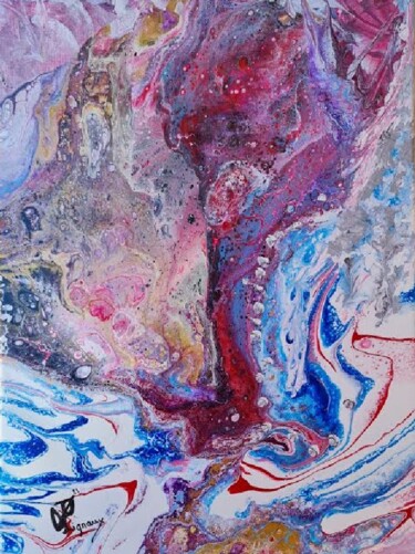 Peinture intitulée "Galaxie 1" par Philippe Vignaux, Œuvre d'art originale, Acrylique