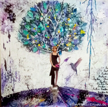 Painting titled "ANIMA#EMOTIONAL ENT…" by Chiara Mambelli, Original Artwork, Acrylic Mounted on Wood Panel