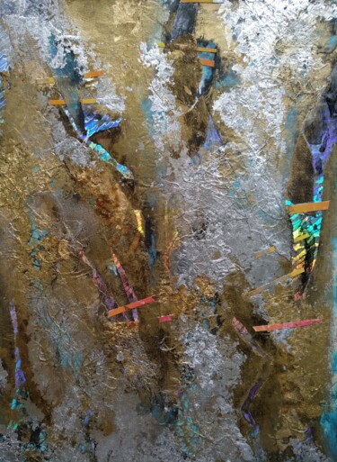 Hidden Firesnake Collages titled "Hidden Firesnake" by Lynda Rosemarie Stevens, Original Artwork, Collages