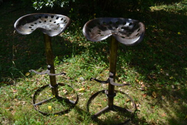 雕塑 标题为“Sculpture tabouret.” 由Sophie Et Lionel Pardessus, 原创艺术品, 金属