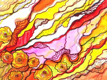 Life in the flow 绘画 标题为“Life in the flow” 由Elena Artgent, 原创艺术品, 水彩