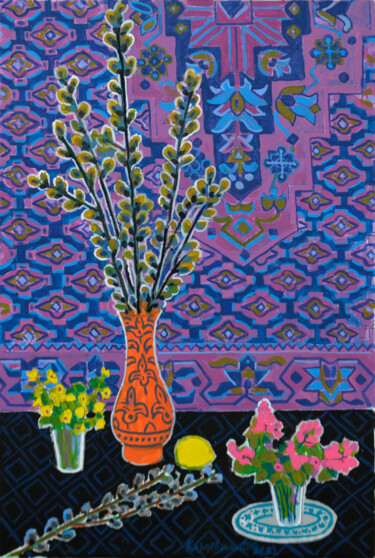 Still life. Spring Peinture intitulée "Still life. Spring" par Mykola Kozlovskyi, Œuvre d'art originale, Acrylique