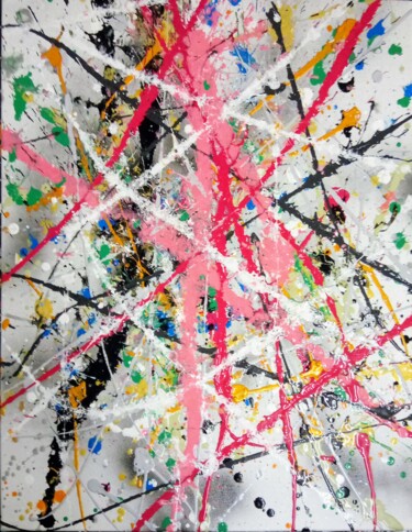 Peinture intitulée "Abstrait 2" par Robin Dubois (le CHAT), Œuvre d'art originale, Acrylique Monté sur Châssis en bois