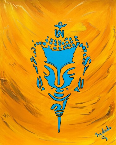 Peinture intitulée "Réflexions" par Nadodo, Œuvre d'art originale, Acrylique Monté sur Châssis en bois