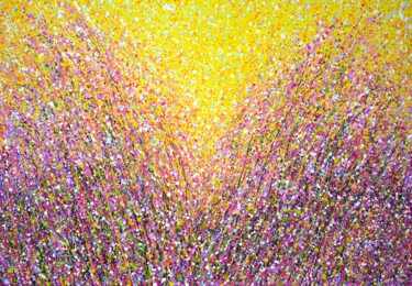 Painting titled "Pink extravaganza 3." by Iryna Kastsova, Original Artwork, Acrylic Mounted on Wood Stretcher frame