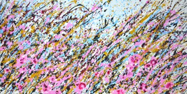绘画 标题为“Expression with pin…” 由Iryna Kastsova, 原创艺术品, 丙烯 安装在木质担架架上