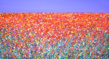 绘画 标题为“Flower field 6.” 由Iryna Kastsova, 原创艺术品, 丙烯 安装在木质担架架上