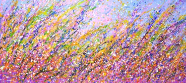 绘画 标题为“Pink evening. Summe…” 由Iryna Kastsova, 原创艺术品, 丙烯 安装在木质担架架上
