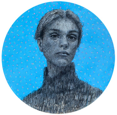 绘画 标题为“ГОЛУБЫЕ МЕЧТЫ” 由Margarita Ivanova, 原创艺术品, 油 安装在木质担架架上