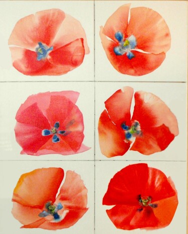 En FRANCE, les Coquelicots en couleurs Bleu-Blanc-Rouge