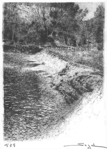 Printmaking titled "Dessoubre" by Segal-Creismeas, Original Artwork, Etching