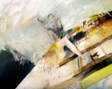 Painting titled "007" by Sánchez Gruffy, Original Artwork, Oil Mounted on Wood Stretcher frame
