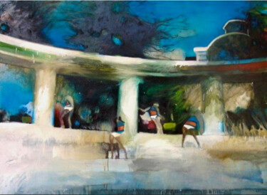 Colisée Peinture intitulée "Colisée" par Sánchez Gruffy, Œuvre d'art originale, Huile Monté sur Châssis en bois