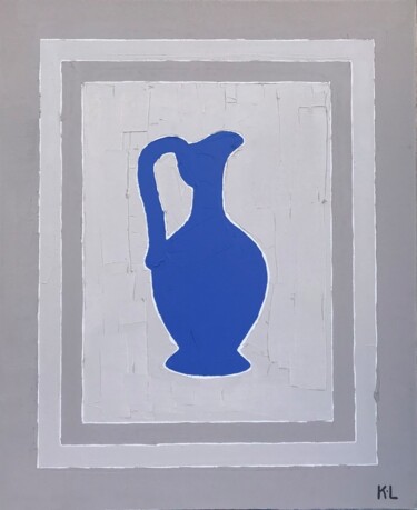 Peinture intitulée "Nature morte à la c…" par Karine Lejeune, Œuvre d'art originale, Huile Monté sur Châssis en bois