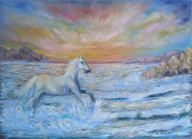 Pittura intitolato "Savage" da Maria Galan, Opera d'arte originale, Olio Montato su Telaio per barella in legno