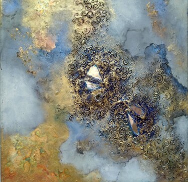 Collages titled "Golden Cloud" by Lynda Rosemarie Stevens, Original Artwork, Collages