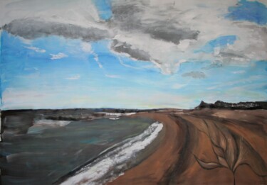 Great Ocean Happiness Painting titled "Great Ocean Happine…" by Aleksandra Cherepanova, Original Artwork, Acrylic