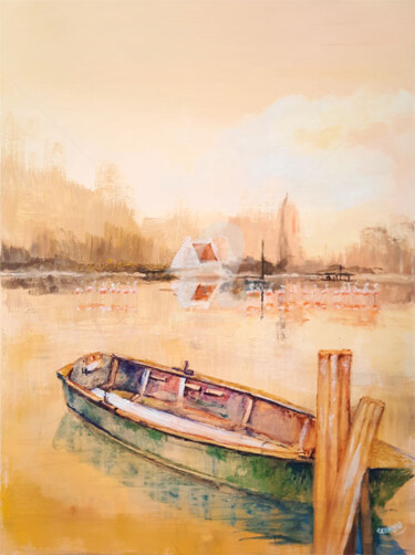 Peinture intitulée "Escapade en Camargue" par Paul Lebrun, Œuvre d'art originale, Acrylique