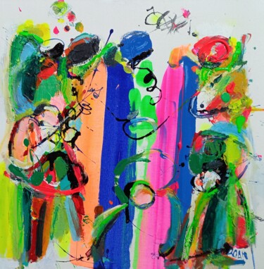Peinture intitulée "A la Rochelle" par Doam, Œuvre d'art originale, Acrylique Monté sur Châssis en bois