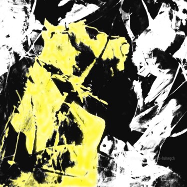 Painting titled "Die Gelbe Kuh - La…" by Otto Frühwach, Original Artwork, Acrylic