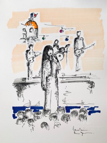 Juliette Armanet - Nice, juillet 2022 图画 标题为“Juliette Armanet -…” 由Caroline Montigneaux, 原创艺术品, 标记
