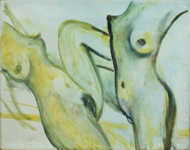 Pittura intitolato "Akt № 4" da Alexander Chalovsky, Opera d'arte originale, Olio