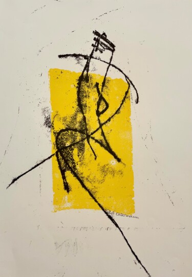 Druckgrafik mit dem Titel "Augenblick #4" von Irene Ostermann, Original-Kunstwerk, Monotypie