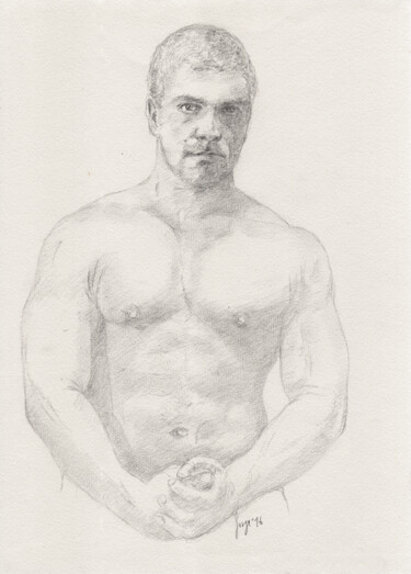 Dominique portrait Dessin intitulée "Dominique portrait" par Jorge Bandarra, Œuvre d'art originale, Graphite