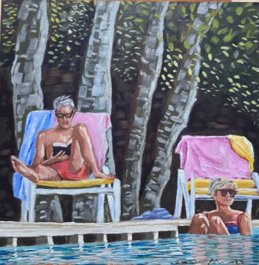 "People01" başlıklı Tablo Vito Consalvo tarafından, Orijinal sanat, Petrol Ahşap panel üzerine monte edilmiş