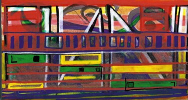 绘画 标题为“Bande à part” 由Catb, 原创艺术品, 标记