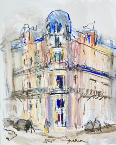 Peinture intitulée "Favorite house in P…" par Mari Skakun, Œuvre d'art originale, Pastel