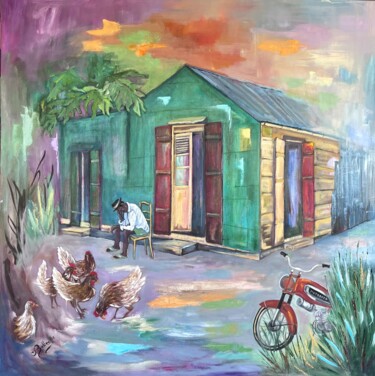 绘画 标题为“SE SENTIR SEUL” 由Cathy Belleville, 原创艺术品, 油 安装在木质担架架上