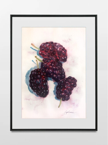 绘画 标题为“Mulberry01” 由Andrii Safonov, 原创艺术品, 水彩