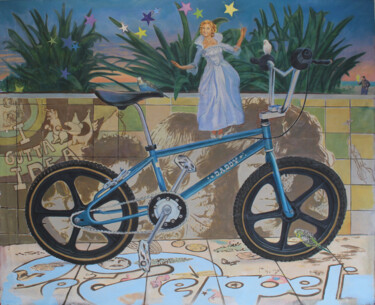 The sudden appearance of the fairy godmother of .... Peinture intitulée "The sudden appearan…" par Marc Beaudette, Œuvre d'art originale, Acrylique