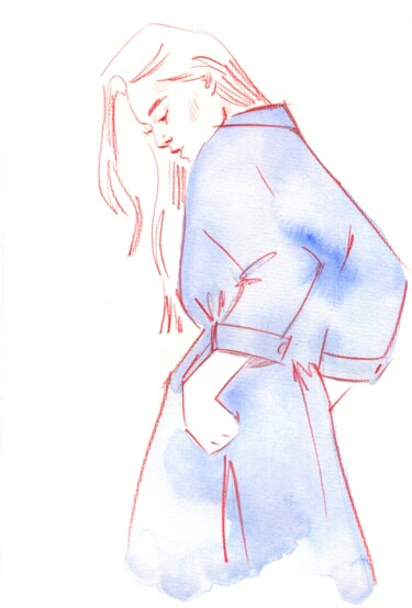 "Fashion #22" başlıklı Resim Anja Rudko tarafından, Orijinal sanat, Suluboya