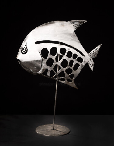 Sculpture titled "Ajouré metal" by Michel, Original Artwork, Metals