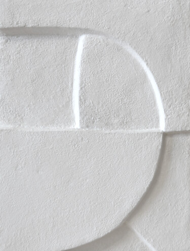Relief from the Santorini collection №1 wite 雕塑 标题为“Relief from the San…” 由Julie Max, 原创艺术品, 丙烯 安装在木质担架架上