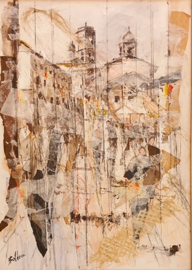 绘画 标题为“Festa in paese” 由Roberto Balducci, 原创艺术品, 丙烯 安装在木质担架架上