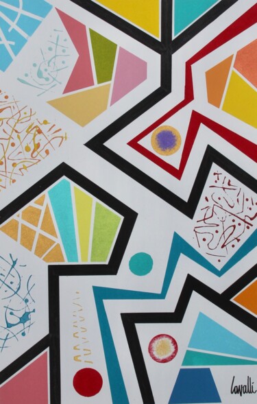 Peinture intitulée "22 082 La fresque" par Pascal Cavalli, Œuvre d'art originale, Acrylique