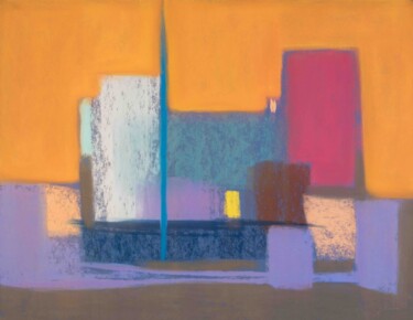 Dessin intitulée "Architecture" par Frédéric Hartmann, Œuvre d'art originale, Pastel