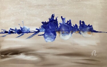 Peinture intitulée "Méduse" par Laurence Thomas-Thiebau, Œuvre d'art originale, Acrylique Monté sur Châssis en bois