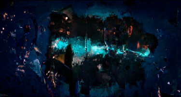 Digitale Kunst mit dem Titel "Light Eaters" von Klaus Rudolph, Original-Kunstwerk, 2D digitale Arbeit Auf Aluminium montiert