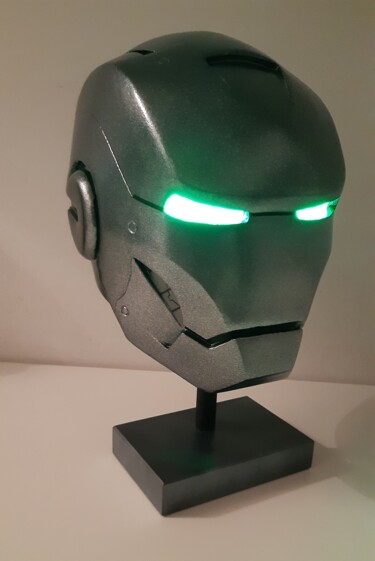 Sculpture intitulée "iron man GUN METAL" par Lightboarder, Œuvre d'art originale, Résine