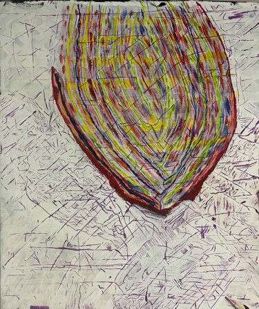 Peinture intitulée "Tête de fleur, flow…" par Enzo D'Alfonso, Œuvre d'art originale, Acrylique