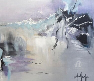 Peinture intitulée "Fissures" par Laurence Thomas-Thiebau, Œuvre d'art originale, Acrylique Monté sur Carton