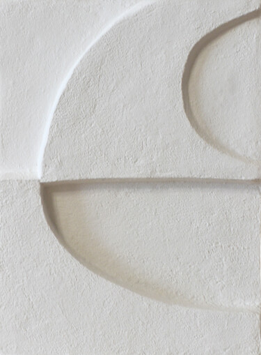 Relief from the Santorini collection №2 wit 雕塑 标题为“Relief from the San…” 由Julie Max, 原创艺术品, 石膏 安装在木质担架架上